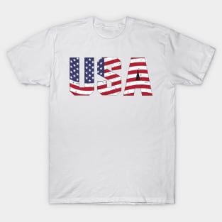 vintage usa text with flag T-Shirt